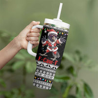 F Caw F Raven Christmas Tumbler With Handle Funny Santa Crow - Wonder Print Shop