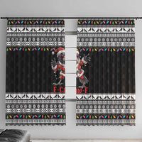 F Caw F Raven Christmas Window Curtain Funny Santa Crow - Wonder Print Shop