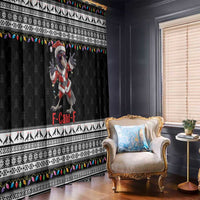 F Caw F Raven Christmas Window Curtain Funny Santa Crow - Wonder Print Shop