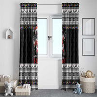 F Caw F Raven Christmas Window Curtain Funny Santa Crow - Wonder Print Shop