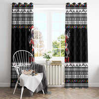 F Caw F Raven Christmas Window Curtain Funny Santa Crow - Wonder Print Shop