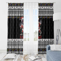 F Caw F Raven Christmas Window Curtain Funny Santa Crow - Wonder Print Shop