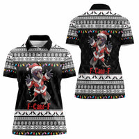 F Caw F Raven Christmas Women Polo Shirt Funny Santa Crow - Wonder Print Shop
