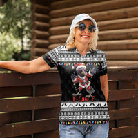 F Caw F Raven Christmas Women Polo Shirt Funny Santa Crow - Wonder Print Shop