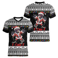 F Caw F Raven Christmas Women V-Neck T-Shirt Funny Santa Crow - Wonder Print Shop
