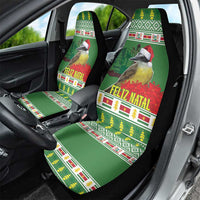 Suriname Christmas Car Seat Cover Lesser Kiskadee With White Jungle Geranium - Wonder Print Shop