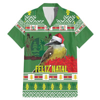 Suriname Christmas Family Matching Mermaid Dress and Hawaiian Shirt Lesser Kiskadee With White Jungle Geranium - Wonder Print Shop