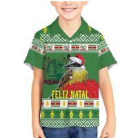 Suriname Christmas Family Matching Mermaid Dress and Hawaiian Shirt Lesser Kiskadee With White Jungle Geranium - Wonder Print Shop