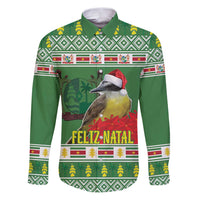 Suriname Christmas Family Matching Puletasi and Hawaiian Shirt Lesser Kiskadee With White Jungle Geranium - Wonder Print Shop