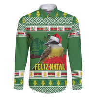 Suriname Christmas Family Matching Short Sleeve Bodycon Dress and Hawaiian Shirt Lesser Kiskadee With White Jungle Geranium - Wonder Print Shop