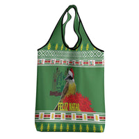 Suriname Christmas Grocery Bag Lesser Kiskadee With White Jungle Geranium