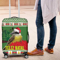 Suriname Christmas Luggage Cover Lesser Kiskadee With White Jungle Geranium - Wonder Print Shop