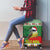 Suriname Christmas Luggage Cover Lesser Kiskadee With White Jungle Geranium - Wonder Print Shop