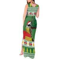 Suriname Christmas Tank Maxi Dress Lesser Kiskadee With White Jungle Geranium - Wonder Print Shop