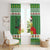 Suriname Christmas Window Curtain Lesser Kiskadee With White Jungle Geranium - Wonder Print Shop