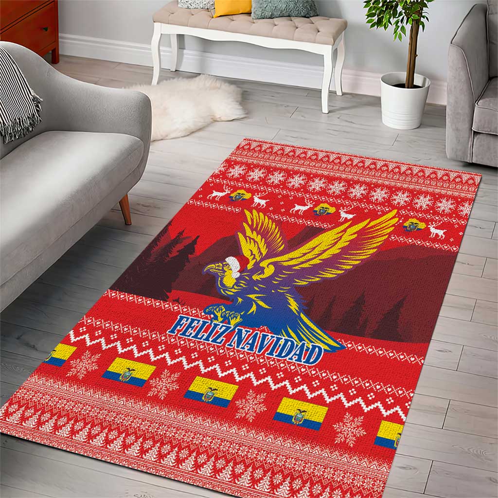 Ecuador Andean Condor Christmas Area Rug Dios Patria y Libertad - Wonder Print Shop