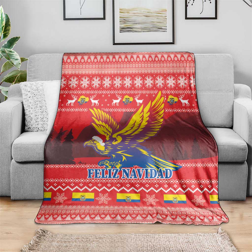 Ecuador Andean Condor Christmas Blanket Dios Patria y Libertad
