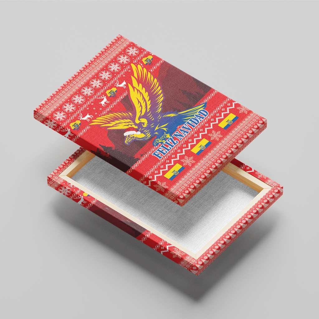 Ecuador Andean Condor Christmas Canvas Wall Art Dios Patria y Libertad - Wonder Print Shop