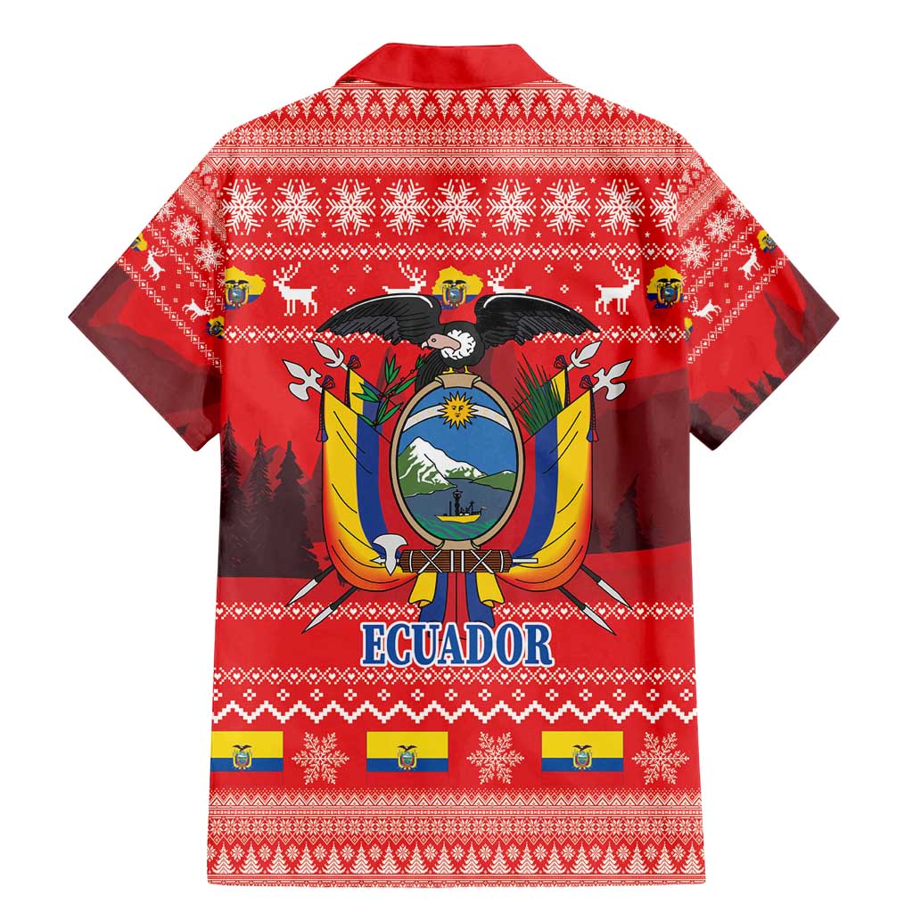 Ecuador Andean Condor Christmas Family Matching Mermaid Dress and Hawaiian Shirt Dios Patria y Libertad - Wonder Print Shop