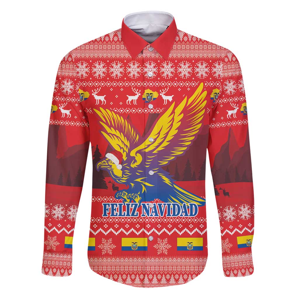 Ecuador Andean Condor Christmas Family Matching Puletasi and Hawaiian Shirt Dios Patria y Libertad - Wonder Print Shop