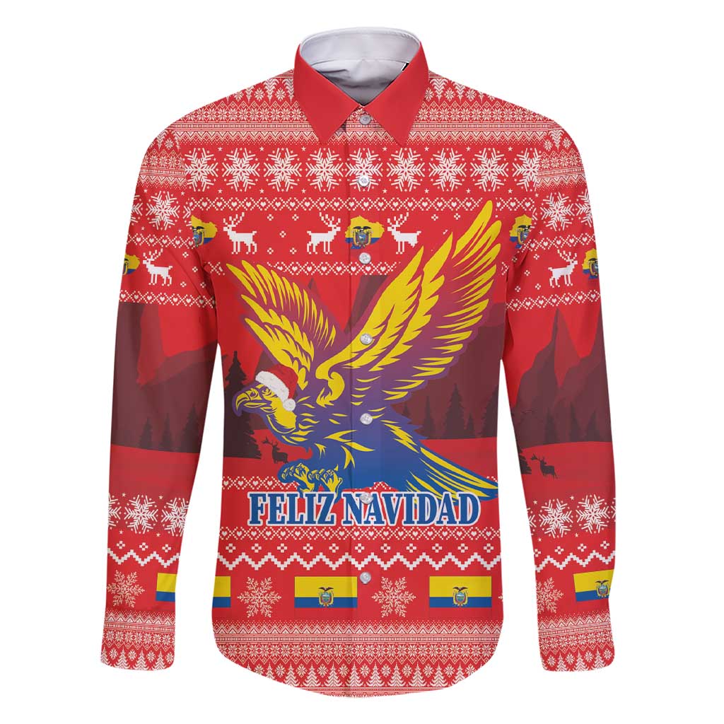 Ecuador Andean Condor Christmas Family Matching Short Sleeve Bodycon Dress and Hawaiian Shirt Dios Patria y Libertad - Wonder Print Shop