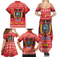 Ecuador Andean Condor Christmas Family Matching Summer Maxi Dress and Hawaiian Shirt Dios Patria y Libertad - Wonder Print Shop