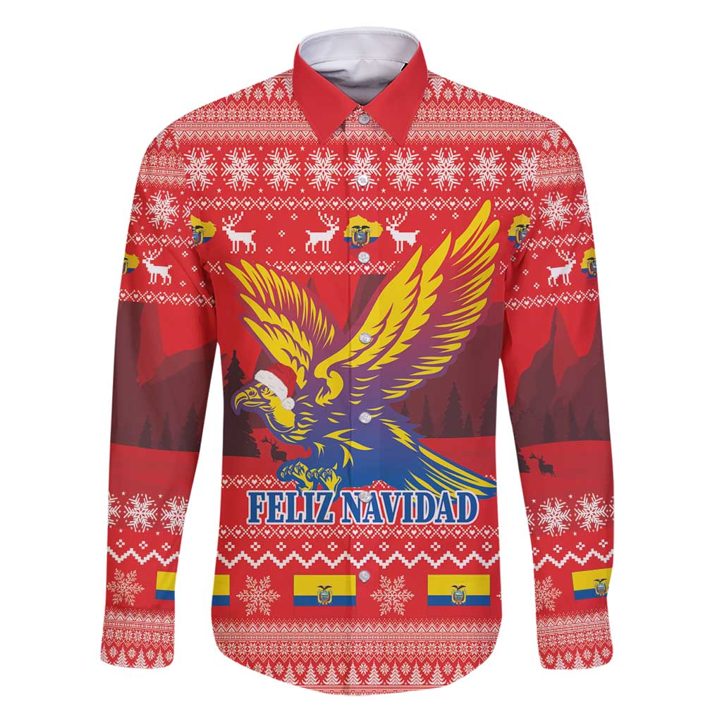 Ecuador Andean Condor Christmas Family Matching Summer Maxi Dress and Hawaiian Shirt Dios Patria y Libertad - Wonder Print Shop