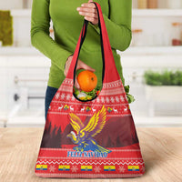 Ecuador Andean Condor Christmas Grocery Bag Dios Patria y Libertad