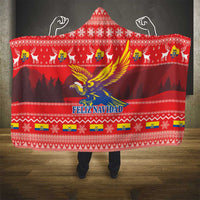 Ecuador Andean Condor Christmas Hooded Blanket Dios Patria y Libertad
