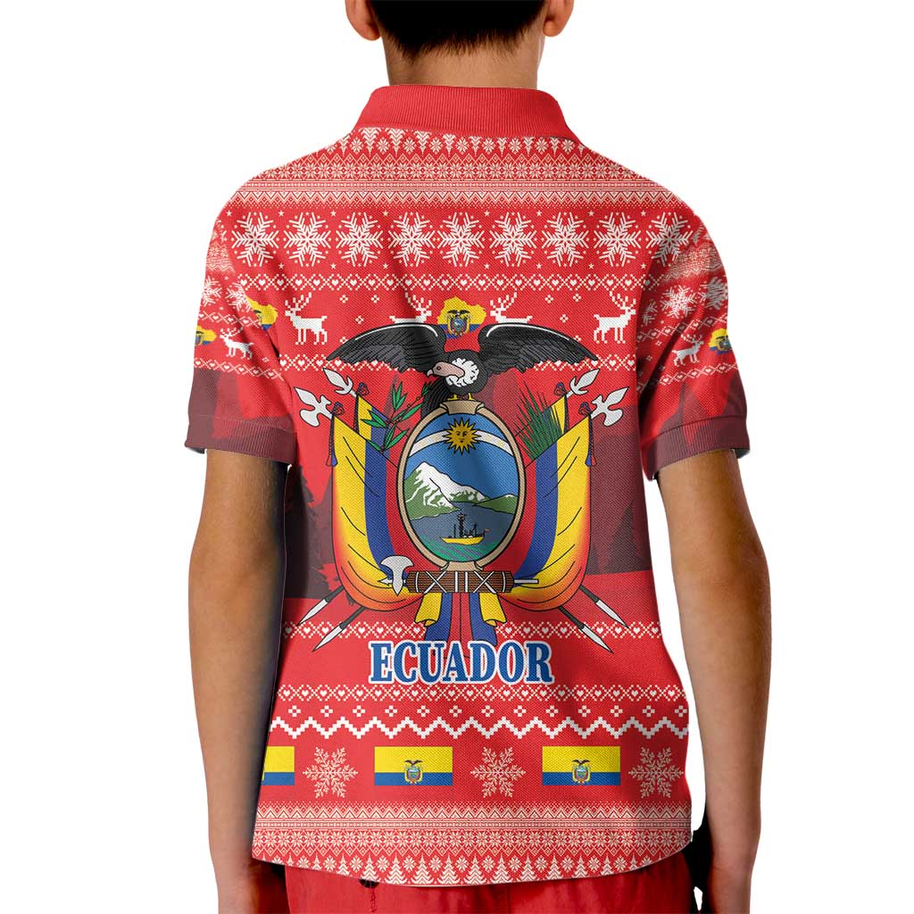 Ecuador Andean Condor Christmas Kid Polo Shirt Dios Patria y Libertad - Wonder Print Shop