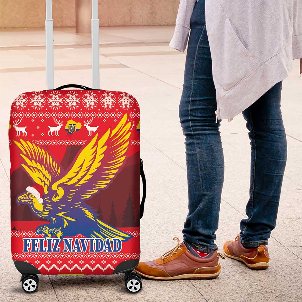 Ecuador Andean Condor Christmas Luggage Cover Dios Patria y Libertad - Wonder Print Shop