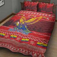 Ecuador Andean Condor Christmas Quilt Bed Set Dios Patria y Libertad - Wonder Print Shop