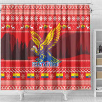 Ecuador Andean Condor Christmas Shower Curtain Dios Patria y Libertad