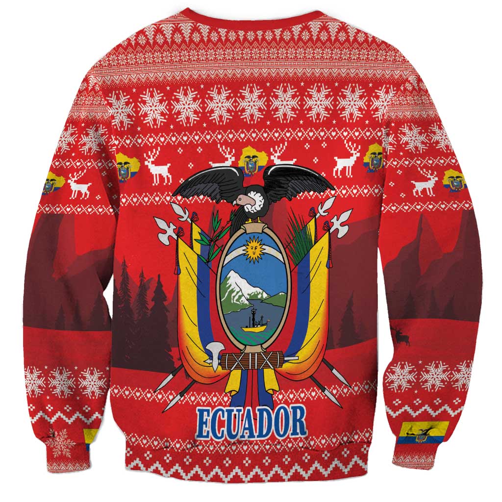 Ecuador Andean Condor Christmas Sweatshirt Dios Patria y Libertad - Wonder Print Shop