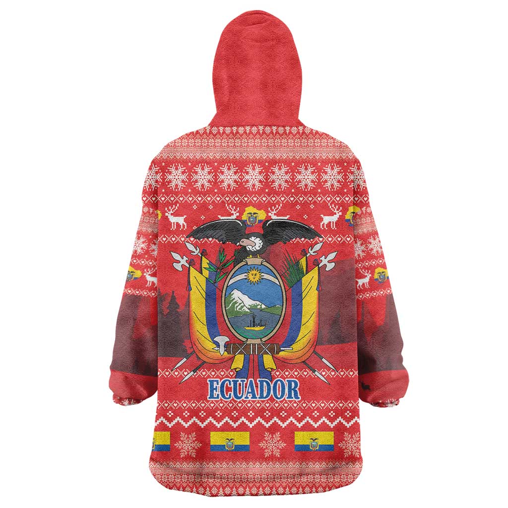 Ecuador Andean Condor Christmas Wearable Blanket Hoodie Dios Patria y Libertad - Wonder Print Shop