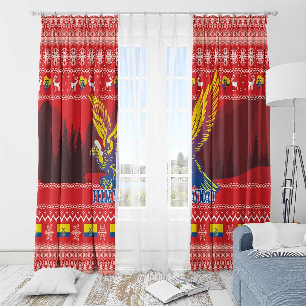 Ecuador Andean Condor Christmas Window Curtain Dios Patria y Libertad - Wonder Print Shop