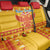 Montenegro Christmas Back Car Seat Cover Double-headed Eagle With Christmas Pattern - Wonder Print Shop