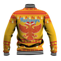 Montenegro Christmas Baseball Jacket Double-headed Eagle With Christmas Pattern - Wonder Print Shop