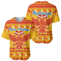 Montenegro Christmas Baseball Jersey Double-headed Eagle With Christmas Pattern - Wonder Print Shop