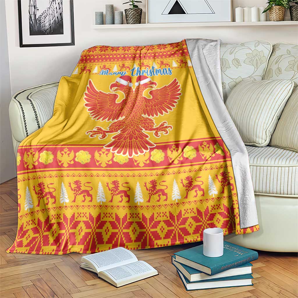 Montenegro Christmas Blanket Double-headed Eagle With Christmas Pattern