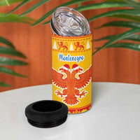 Montenegro Christmas 4 in 1 Can Cooler Tumbler Double-headed Eagle With Christmas Pattern - Wonder Print Shop