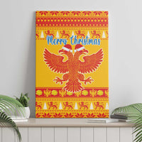 Montenegro Christmas Canvas Wall Art Double-headed Eagle With Christmas Pattern - Wonder Print Shop