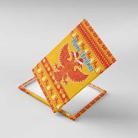 Montenegro Christmas Canvas Wall Art Double-headed Eagle With Christmas Pattern - Wonder Print Shop