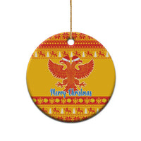 Montenegro Christmas Ceramic Ornament Double-headed Eagle With Christmas Pattern - Wonder Print Shop