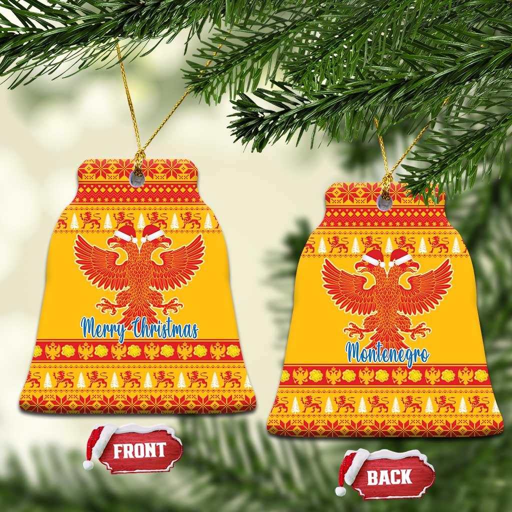 Montenegro Christmas Ceramic Ornament Double-headed Eagle With Christmas Pattern - Wonder Print Shop