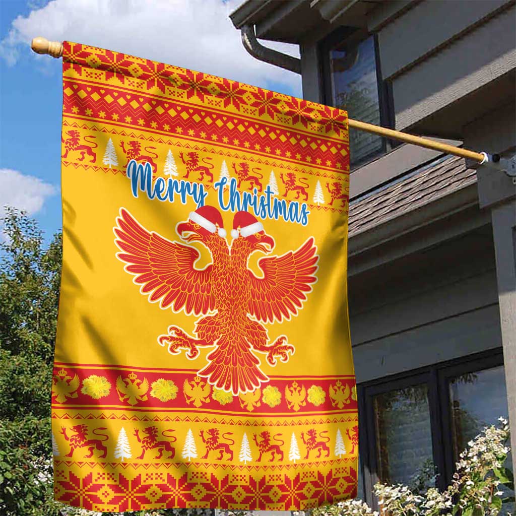 Montenegro Christmas Garden Flag Double-headed Eagle With Christmas Pattern - Wonder Print Shop