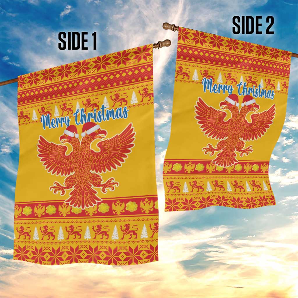 Montenegro Christmas Garden Flag Double-headed Eagle With Christmas Pattern - Wonder Print Shop