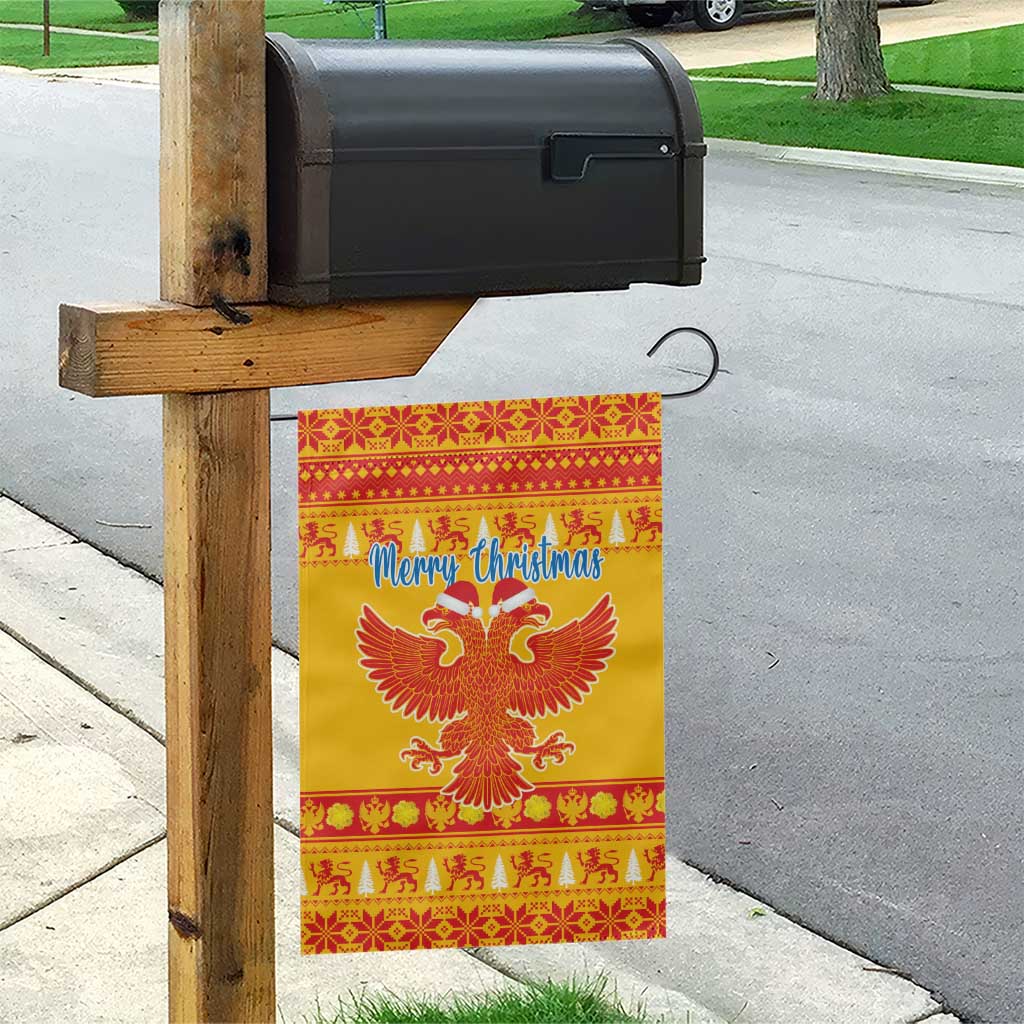 Montenegro Christmas Garden Flag Double-headed Eagle With Christmas Pattern - Wonder Print Shop