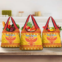 Montenegro Christmas Grocery Bag Double-headed Eagle With Christmas Pattern
