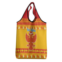 Montenegro Christmas Grocery Bag Double-headed Eagle With Christmas Pattern